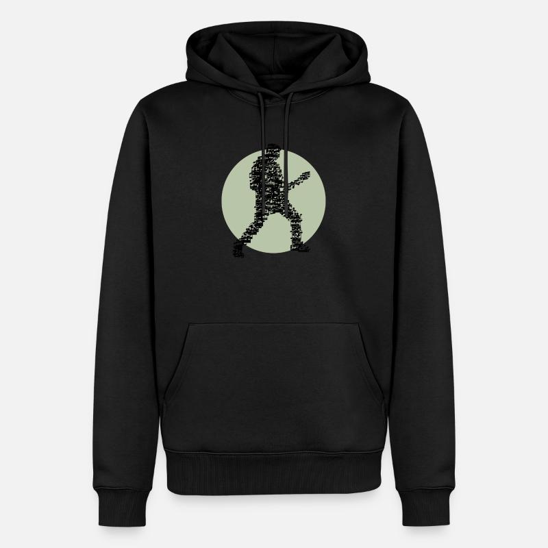 guitar_player_notes_09201602 - Männer Premium Bio Hoodie - Schwarz