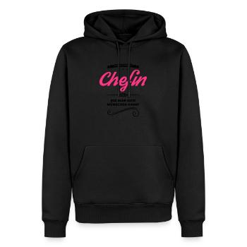 chefin allerbeste design - Männer Premium Bio Hoodie - Schwarz - Vorne - Nico (187cm)