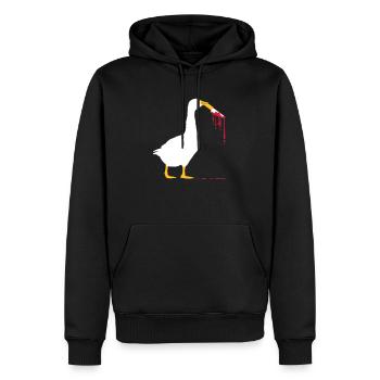 Blutiges Messer Gänse - Männer Premium Bio Hoodie - Schwarz - Vorne - Nico (187cm)
