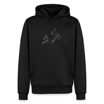 bmx - Männer Premium Bio Hoodie - Schwarz - Vorne - Nico (187cm)
