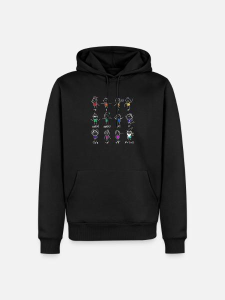 Danse mathématicans - Sweat à capuche Premium bio Homme - noir