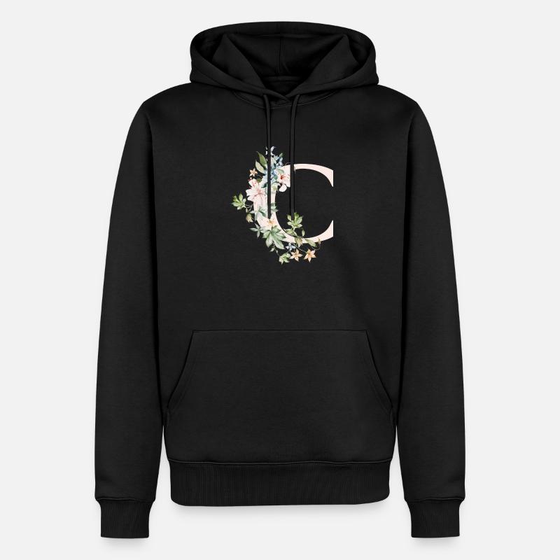 C - Männer Premium Bio Hoodie - Schwarz