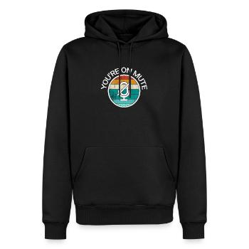Youre on mute - Sweat à capuche Premium bio Homme - noir - Devant - Nico (187cm)
