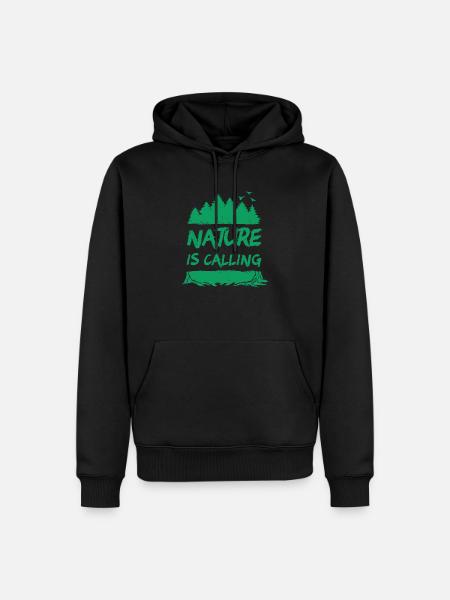 Nature is Calling - Men’s Premium Organic Hoodie - black