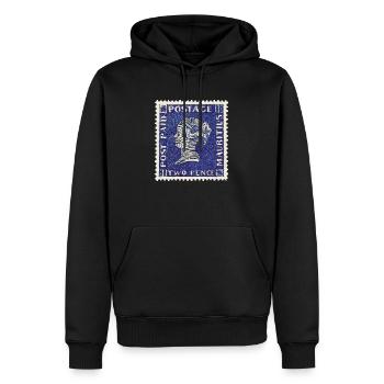 Ile Maurice Bleue - Sweat à capuche Premium bio Homme - noir - Devant - Nico (187cm)