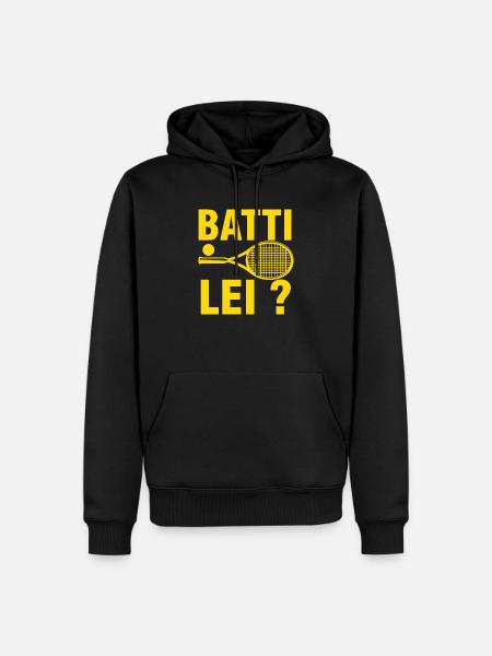 Batti Lei ? Film Cult Anni 80 Batti Lei ? - Felpa con cappuccio ecologica premium da uomo - nero
