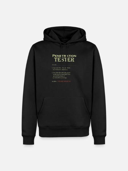 T Shirt Pentester - Männer Premium Bio Hoodie - Schwarz