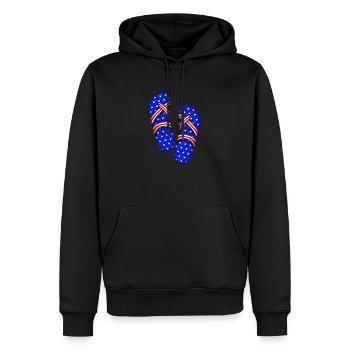 American Slippers - Men’s Premium Organic Hoodie - black - Front - Nico (187cm)