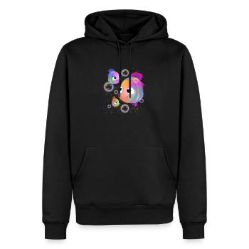 Colorful Fishes - Men’s Premium Organic Hoodie - black - Front - Nico (187cm)