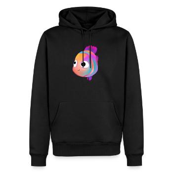 Cute Fish - Men’s Premium Organic Hoodie - black - Front - Nico (187cm)