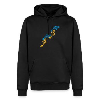 Bunte Koi Fische Nishikigoi - Männer Premium Bio Hoodie - Schwarz - Vorne - Nico (187cm)