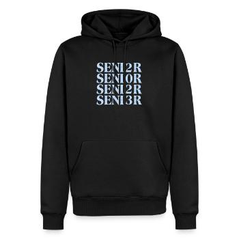 Senior 2023 - Men’s Premium Organic Hoodie - black - Front - Nico (187cm)