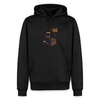 Hokuspokus Niedliche Hexenkatze - Männer Premium Bio Hoodie - Schwarz - Vorne - Nico (187cm)