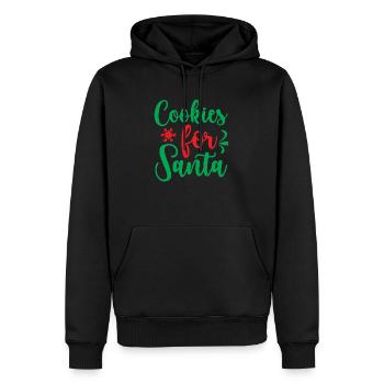 Kekse für den Weihnachtsmann - Weihnachtshumor - Männer Premium Bio Hoodie - Schwarz - Vorne - Nico (187cm)