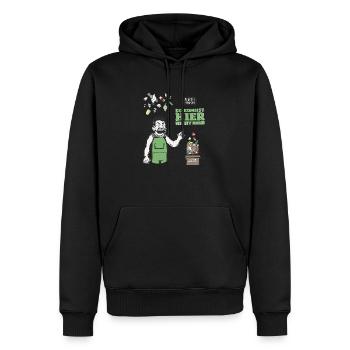 Bioabfall Biotonne Spruch Abfall Sprechblase - Männer Premium Bio Hoodie - Schwarz - Vorne - Nico (187cm)