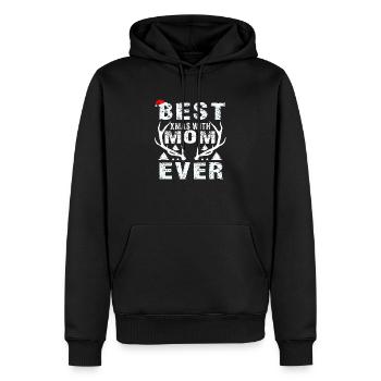 Bestes Weihnachten mit Mama aller Zeiten - Männer Premium Bio Hoodie - Schwarz - Vorne - Nico (187cm)