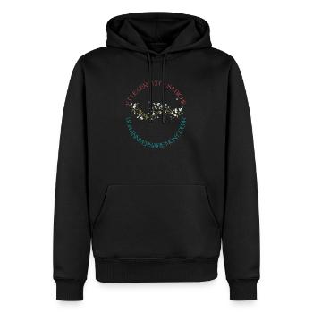AMOUR TOUJOURS - Sweat à capuche Premium bio Homme - noir - Devant - Nico (187cm)
