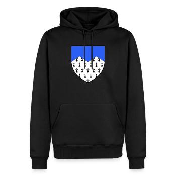 Wappen Bretonische Côtes-d'Armor Bretagne BZH breizh - Männer Premium Bio Hoodie - Schwarz - Vorne - Nico (187cm)