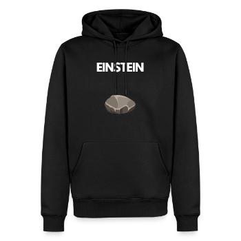 Ein Stein - Männer Premium Bio Hoodie - Schwarz - Vorne - Nico (187cm)