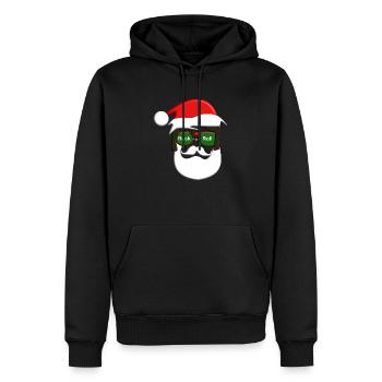 Santa R n R Christmas - Men’s Premium Organic Hoodie - black - Front - Nico (187cm)