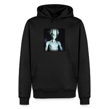 Evil Alien - Men’s Premium Organic Hoodie - black - Front - Nico (187cm)