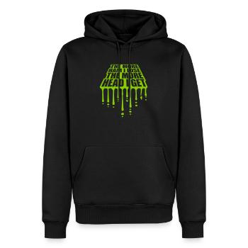 J’ai plus de tête - Sweat à capuche Premium bio Homme - noir - Devant - Nico (187cm)