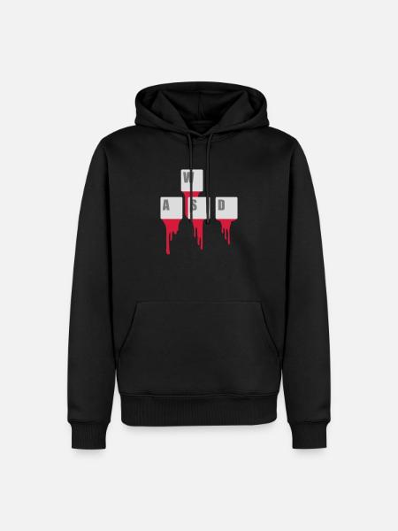 WASD Keyboard Keys Gamer - Men’s Premium Organic Hoodie - black
