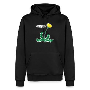 dandelion reachforthesun - Sweat à capuche Premium bio Homme - noir - Devant - Nico (187cm)