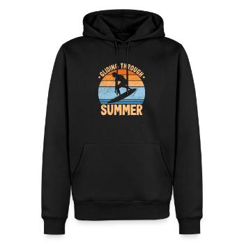 surfer im sommer surfen tolles surfen - Männer Premium Bio Hoodie - Schwarz - Vorne - Nico (187cm)