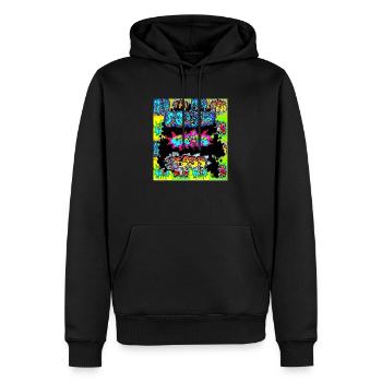 pop art Music Guitar Bass - Men’s Premium Organic Hoodie - black - Front - Nico (187cm)