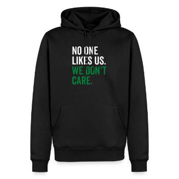 Personne ne nous aime Nous nous en fichons - Sweat à capuche Premium bio Homme - noir - Devant - Nico (187cm)