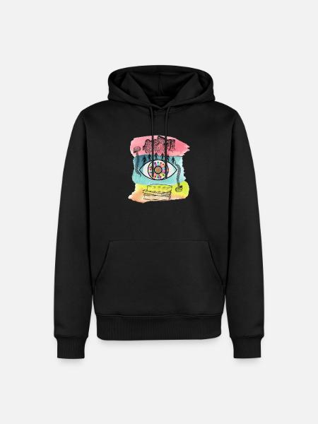 Umarme deine Verrücktheit - Männer Premium Bio Hoodie - Schwarz