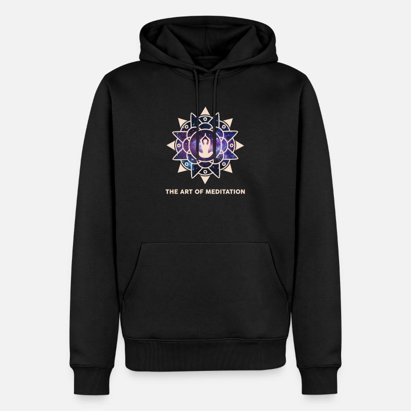 L’art de l’espace de méditation - Sweat à capuche Premium bio Homme - noir