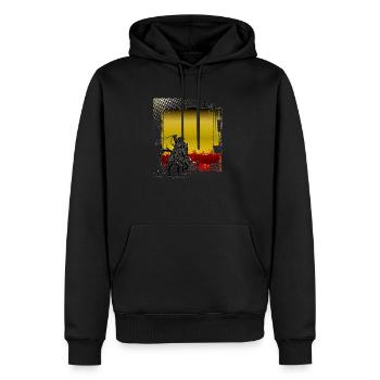 Cowboy Lustiger Cowboyhut Wild Western Country - Männer Premium Bio Hoodie - Schwarz - Vorne - Nico (187cm)
