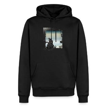 Cowboy Lustiger Cowboyhut Wild Western Country - Männer Premium Bio Hoodie - Schwarz - Vorne - Nico (187cm)