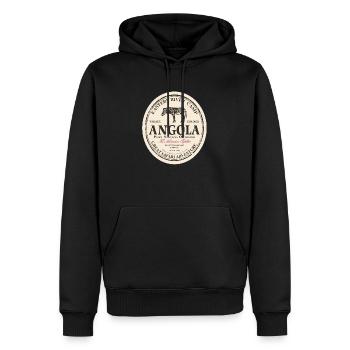 Angola - Zèbre - Sweat à capuche Premium bio Homme - noir - Devant - Nico (187cm)