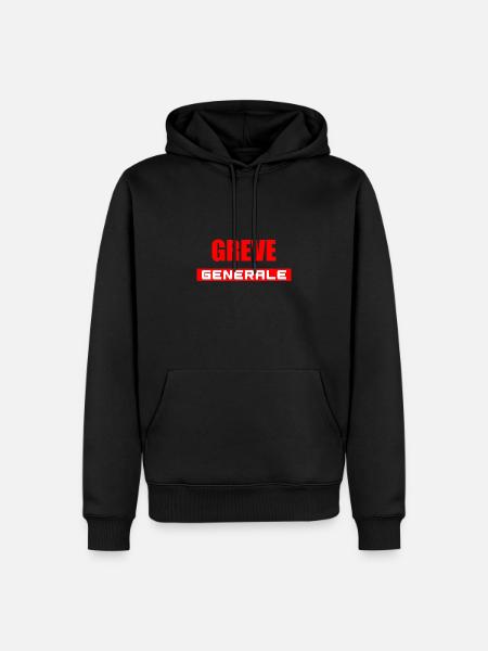 Grève générale - Sweat à capuche Premium bio Homme - noir