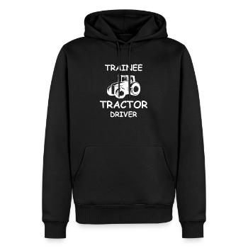 Trainee Tractor Driver - Männer Premium Bio Hoodie - Schwarz - Vorne - Nico (187cm)