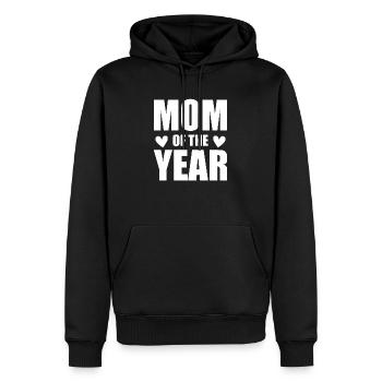 Mère disant cadeau Fête des mères - Sweat à capuche Premium bio Homme - noir - Devant - Nico (187cm)