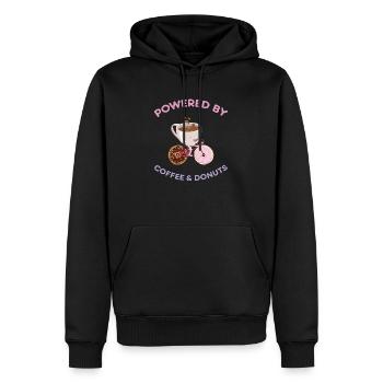 Propulsé par Coffee And Donuts Bicycle Bike - Sweat à capuche Premium bio Homme - noir - Devant - Nico (187cm)