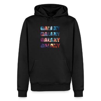 galaxie - Sweat à capuche Premium bio Homme - noir - Devant - Nico (187cm)