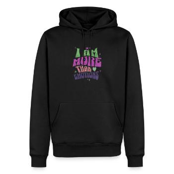 Selbstliebe-Affirmationen - Männer Premium Bio Hoodie - Schwarz - Vorne - Nico (187cm)