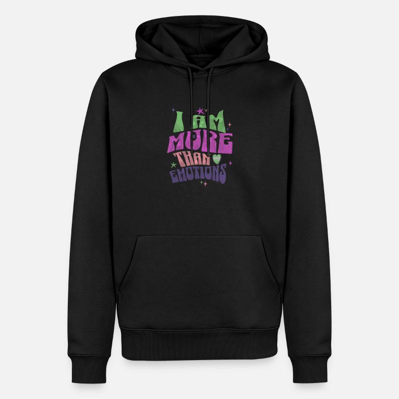 Selbstliebe-Affirmationen - Männer Premium Bio Hoodie - Schwarz