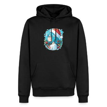 Noel Kawaï Manga - Männer Premium Bio Hoodie - Schwarz - Vorne - Nico (187cm)
