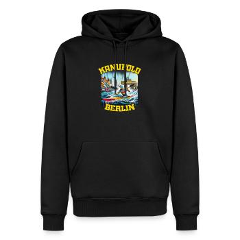 Kanupolo Berlin Graffiti - Männer Premium Bio Hoodie - Schwarz - Vorne - Nico (187cm)