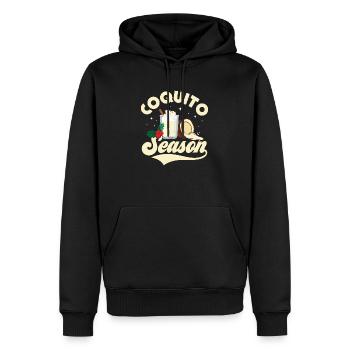Boisson portoricaine au rhum et à la noix de de Coquito Season - Sweat à capuche Premium bio Homme - noir - Devant - Nico (187cm)