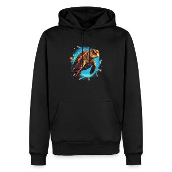 Meeresschildkröte Weihnachtslichter, Liebesschildkröten - Männer Premium Bio Hoodie - Schwarz - Vorne - Nico (187cm)