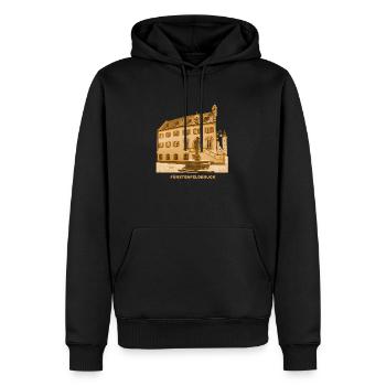 Hôtel de ville de Fürstenfeldbruck, Bavière - Sweat à capuche Premium bio Homme - noir - Devant - Nico (187cm)
