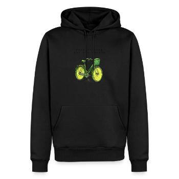 Wahre Freiheit - Männer Premium Bio Hoodie - Schwarz - Vorne - Nico (187cm)