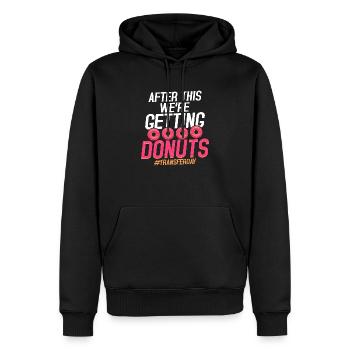 After This We're Getting Donuts #Transferday Egg I - Männer Premium Bio Hoodie - Schwarz - Vorne - Nico (187cm)